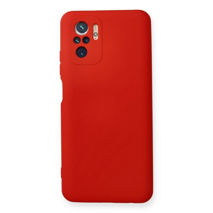 Mey İthalat®   Redmi Note 10 Kılıf Nano içi Kadife Silikon - Kırmızı