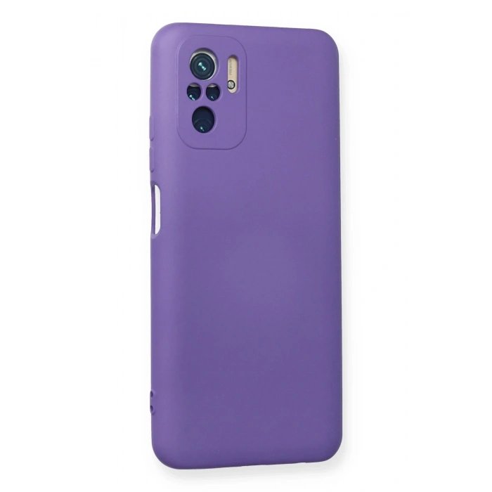 Mey İthalat®   Redmi Note 10 Kılıf Nano içi Kadife Silikon - Mor
