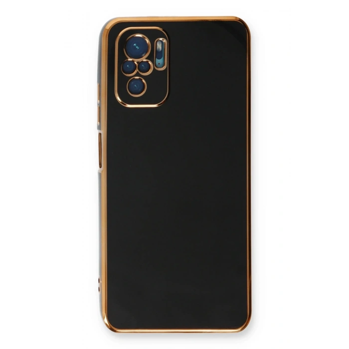 Mey İthalat®   Redmi Note 10 Kılıf Volet Silikon - Siyah