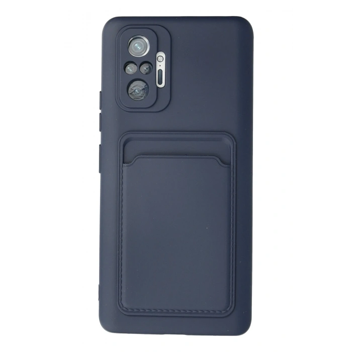 Mey İthalat®   Redmi Note 10 Pro Kılıf Kelvin Kartvizitli Silikon - Lacivert