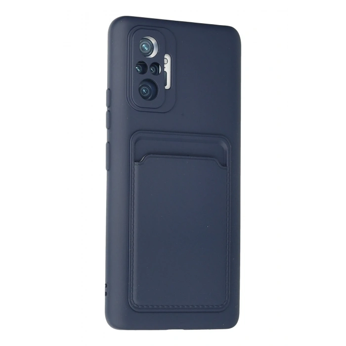 Mey İthalat®   Redmi Note 10 Pro Kılıf Kelvin Kartvizitli Silikon - Lacivert