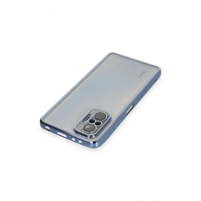 Mey İthalat®   Redmi Note 10 Pro Kılıf  Lensli Silikon - Açık Mavi