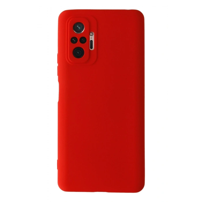 Mey İthalat®   Redmi Note 10 Pro Kılıf Nano içi Kadife Silikon - Kırmızı