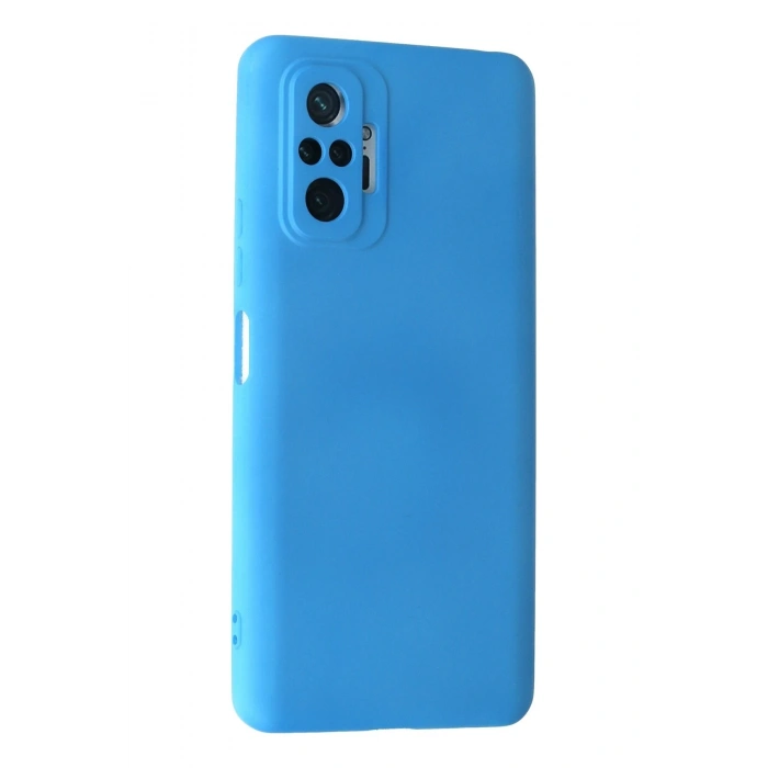 Mey İthalat®   Redmi Note 10 Pro Kılıf Nano içi Kadife Silikon - Mavi