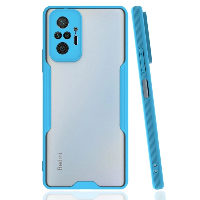 Mey İthalat®   Redmi Note 10 Pro Kılıf Platin Silikon - Mavi
