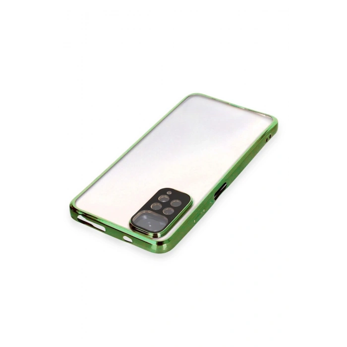 Mey İthalat®   Redmi Note 11 Kılıf  Lensli Silikon - Yeşil