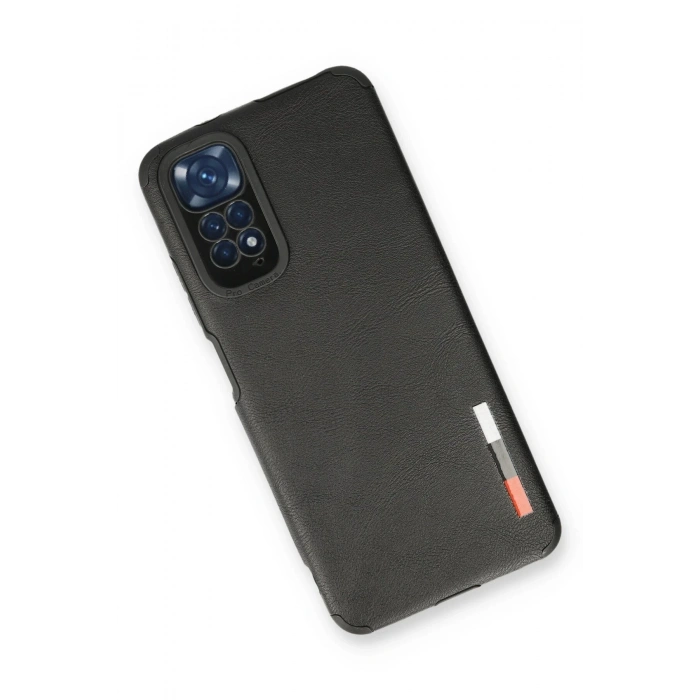 Mey İthalat®   Redmi Note 11 Kılıf Loop Deri Silikon - Siyah