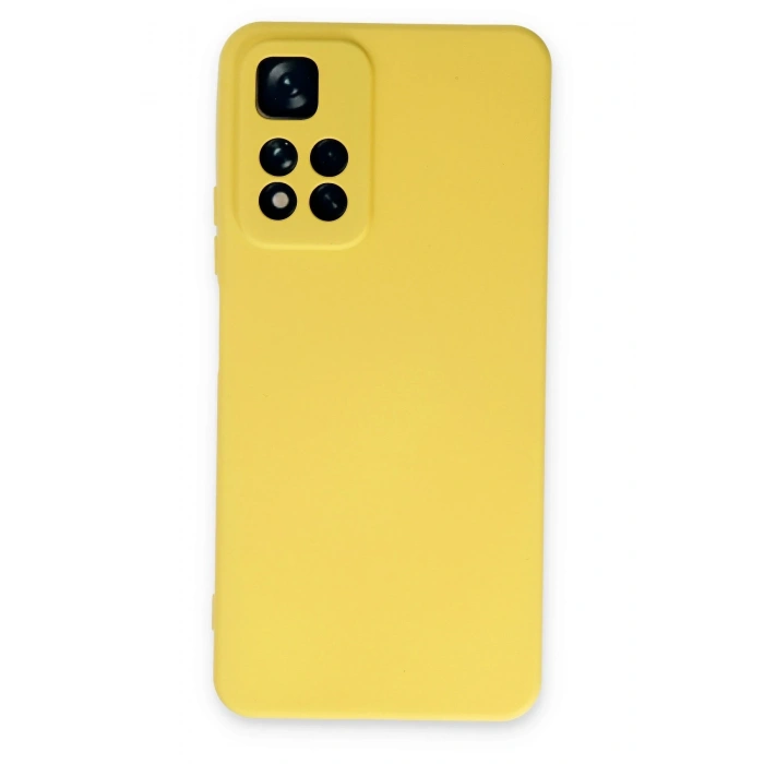 Mey İthalat®   Redmi Note 11 Pro Plus 5G Kılıf Nano içi Kadife Silikon - Sarı