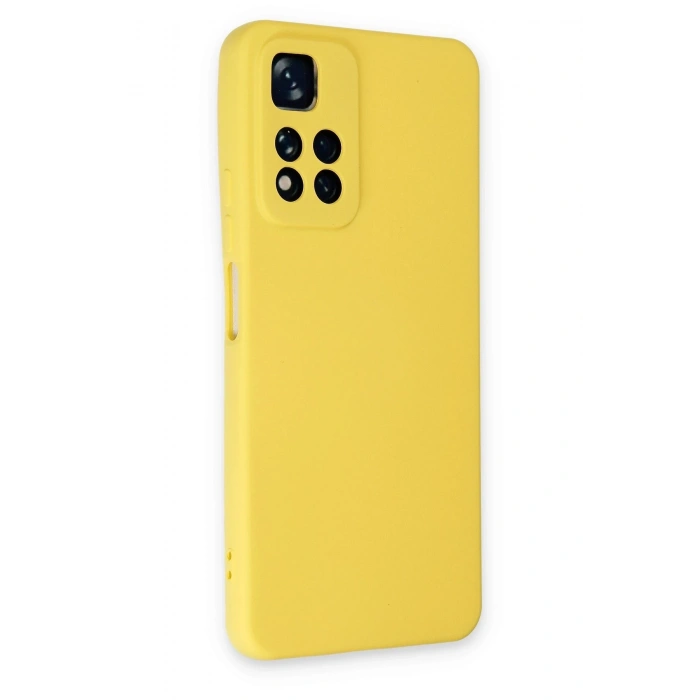 Mey İthalat®   Redmi Note 11 Pro Plus 5G Kılıf Nano içi Kadife Silikon - Sarı