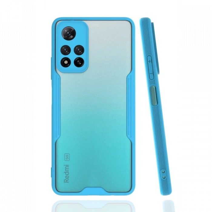 Mey İthalat®   Redmi Note 11 Pro Plus 5G Kılıf Platin Silikon - Mavi