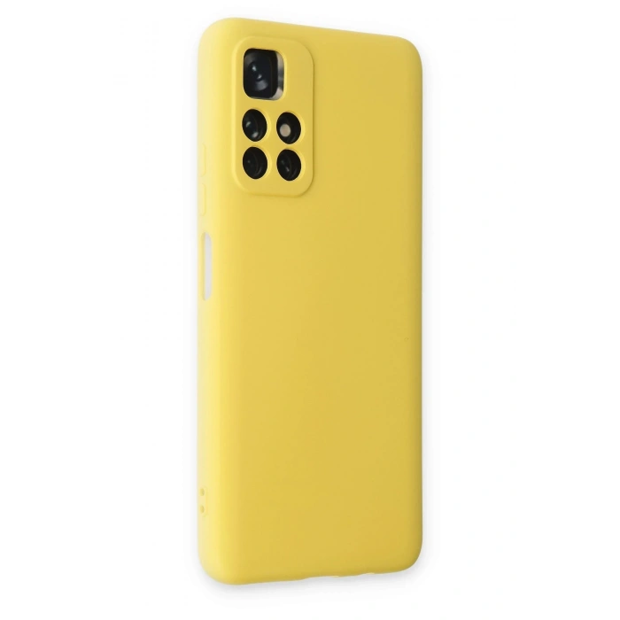 Mey İthalat®   Redmi Note 11T Kılıf Nano içi Kadife Silikon - Sarı