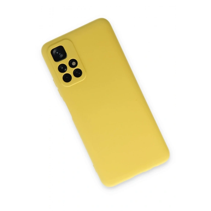Mey İthalat®   Redmi Note 11T Kılıf Nano içi Kadife Silikon - Sarı