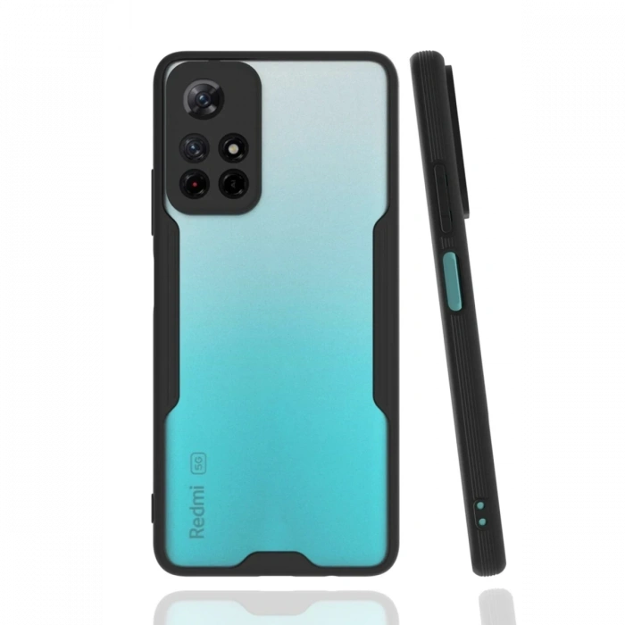 Mey İthalat®   Redmi Note 11T Kılıf Platin Silikon - Siyah