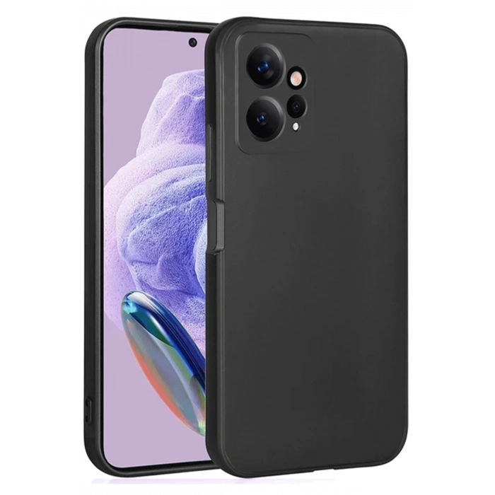 Mey İthalat®   Redmi Note 12 4G Kılıf First Silikon - Siyah