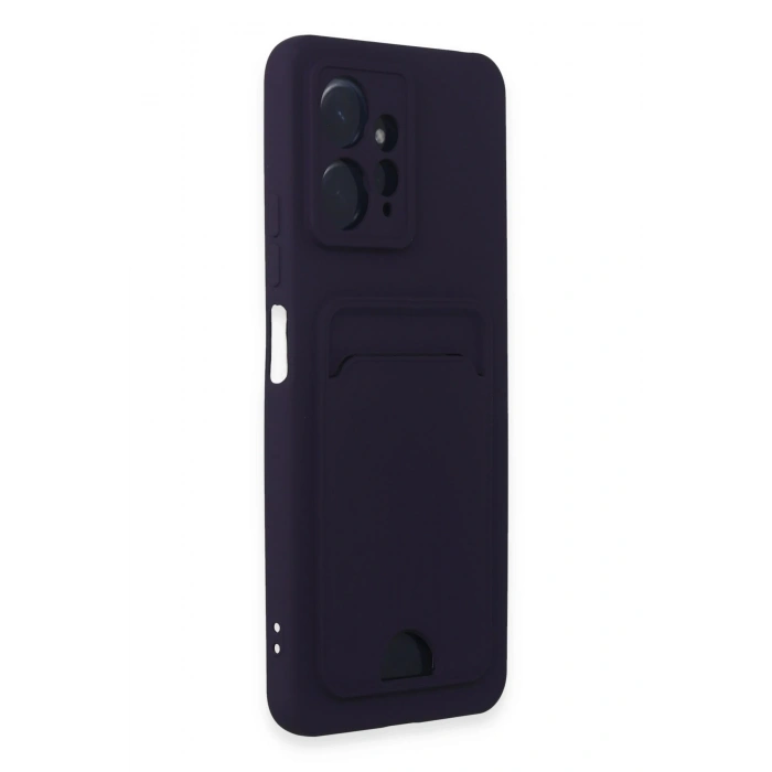 Mey İthalat®   Redmi Note 12 4G Kılıf Kelvin Kartvizitli Silikon - Derin Mor