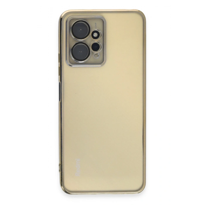 Mey İthalat®   Redmi Note 12 4G Kılıf  Lensli Silikon - Gold