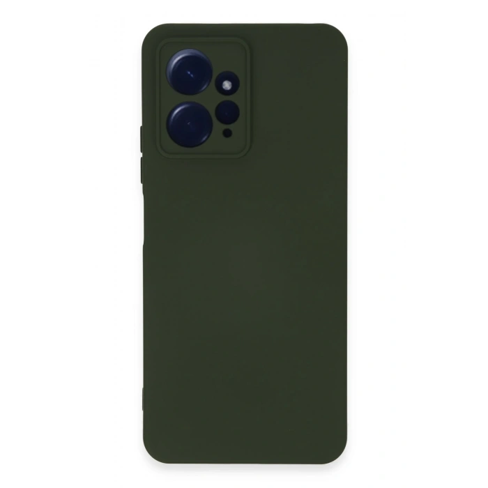 Mey İthalat®   Redmi Note 12 4G Kılıf Nano içi Kadife Silikon - Koyu Yeşil