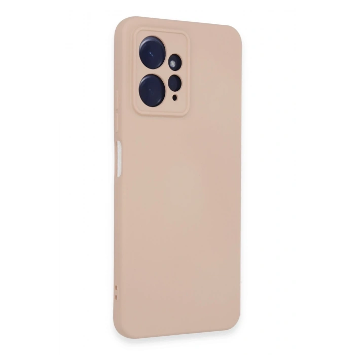 Mey İthalat®   Redmi Note 12 4G Kılıf Nano içi Kadife Silikon - Pudra