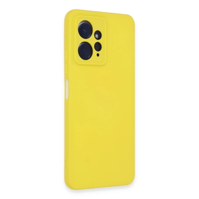 Mey İthalat®   Redmi Note 12 4G Kılıf Nano içi Kadife Silikon - Sarı