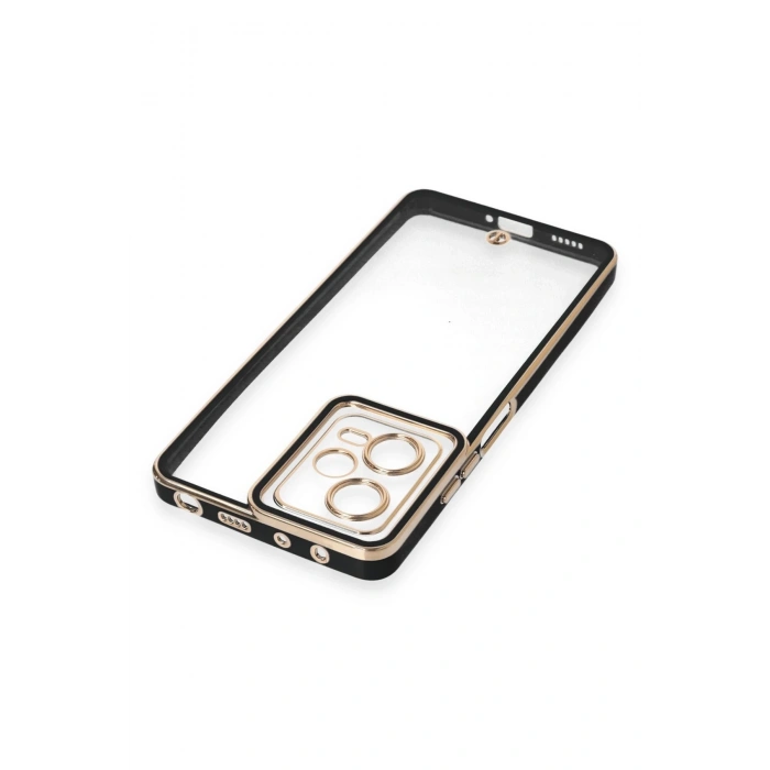 Mey İthalat®   Redmi Note 12 5G Kılıf Liva Lens Silikon - Siyah