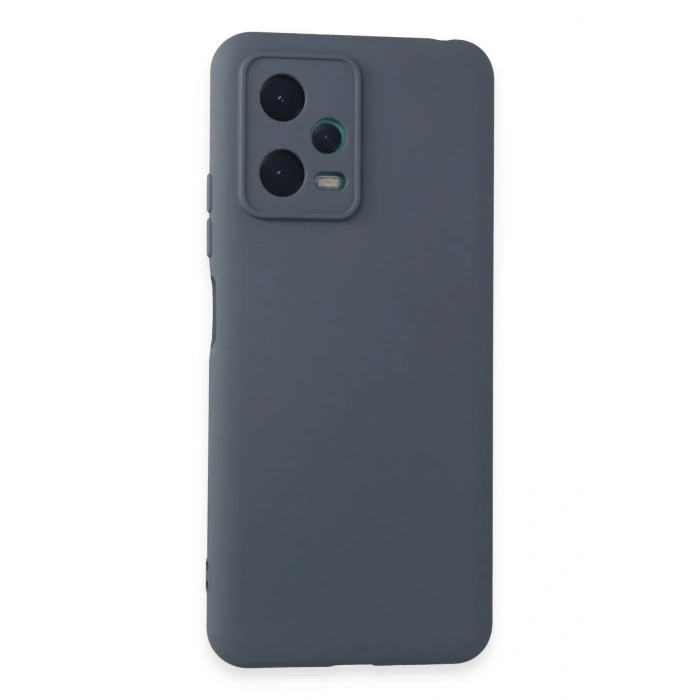 Mey İthalat®   Redmi Note 12 5G Kılıf Nano içi Kadife Silikon - Gri