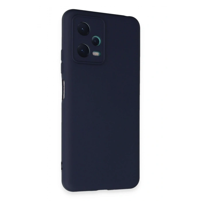 Mey İthalat®   Redmi Note 12 5G Kılıf Nano içi Kadife Silikon - Lacivert