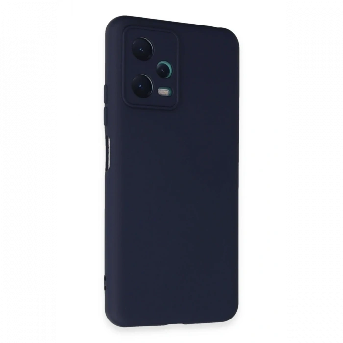 Mey İthalat®   Redmi Note 12 5G Kılıf Nano içi Kadife Silikon - Lacivert