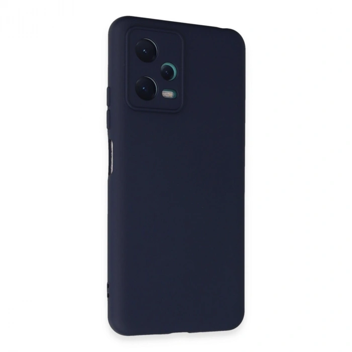 Mey İthalat®   Redmi Note 12 5G Kılıf Nano içi Kadife Silikon - Lacivert