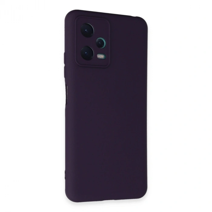 Mey İthalat®   Redmi Note 12 5G Kılıf Nano içi Kadife Silikon - Mor