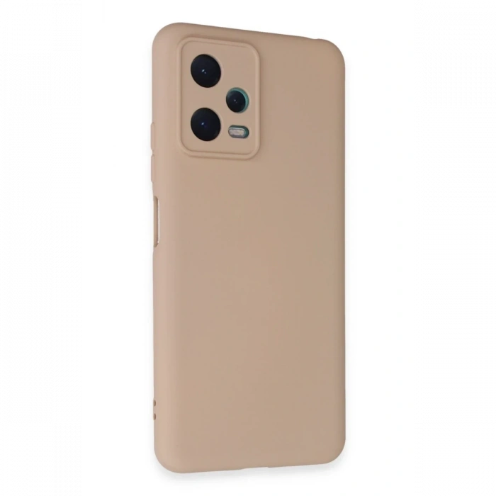 Mey İthalat®   Redmi Note 12 5G Kılıf Nano içi Kadife Silikon - Pudra