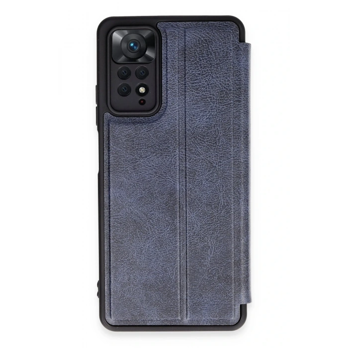 Mey İthalat®   Redmi Note 12 Pro 4G Kılıf Flip Cover - Lacivert
