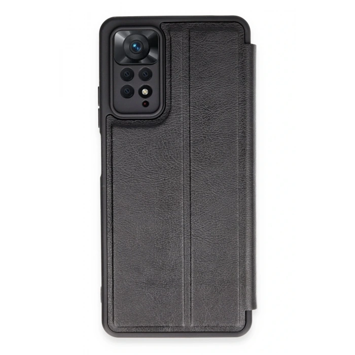Mey İthalat®   Redmi Note 12 Pro 4G Kılıf Flip Cover - Siyah