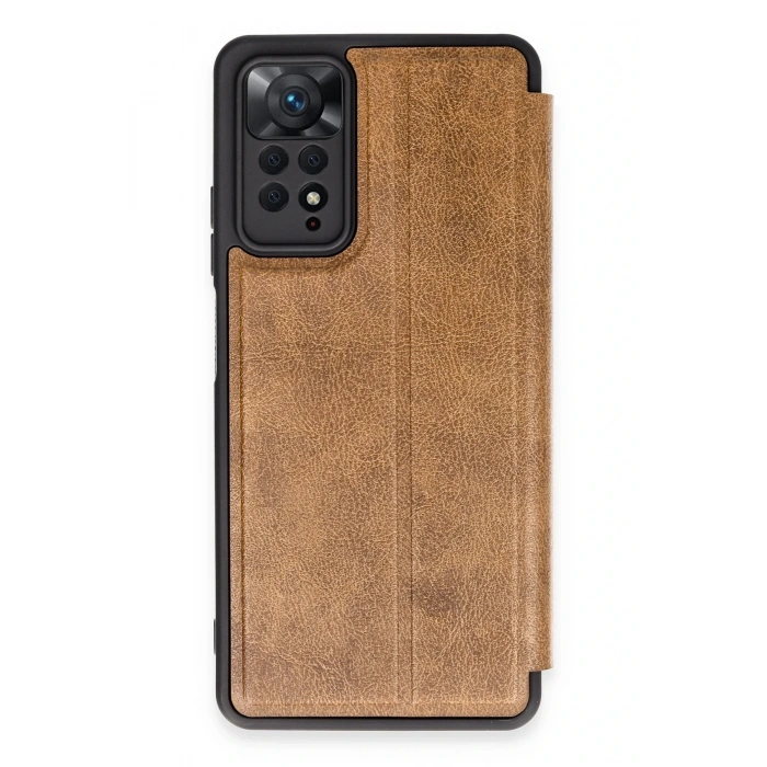 Mey İthalat®   Redmi Note 12 Pro 4G Kılıf Flip Cover - Taba