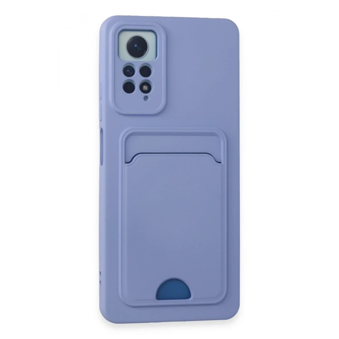 Mey İthalat®   Redmi Note 12 Pro 4G Kılıf Kelvin Kartvizitli Silikon - Lila