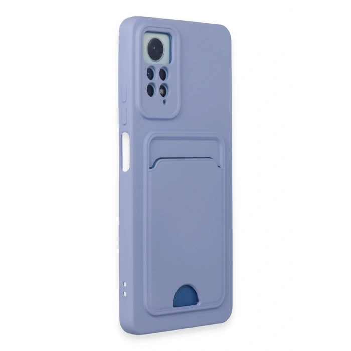 Mey İthalat®   Redmi Note 12 Pro 4G Kılıf Kelvin Kartvizitli Silikon - Lila