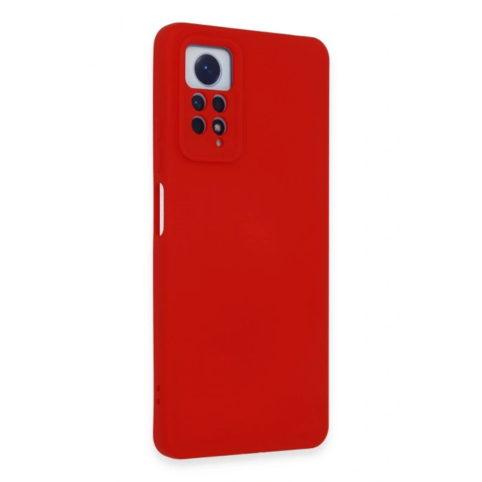 Mey İthalat®   Redmi Note 12 Pro 4G Kılıf Nano içi Kadife Silikon - Kırmızı