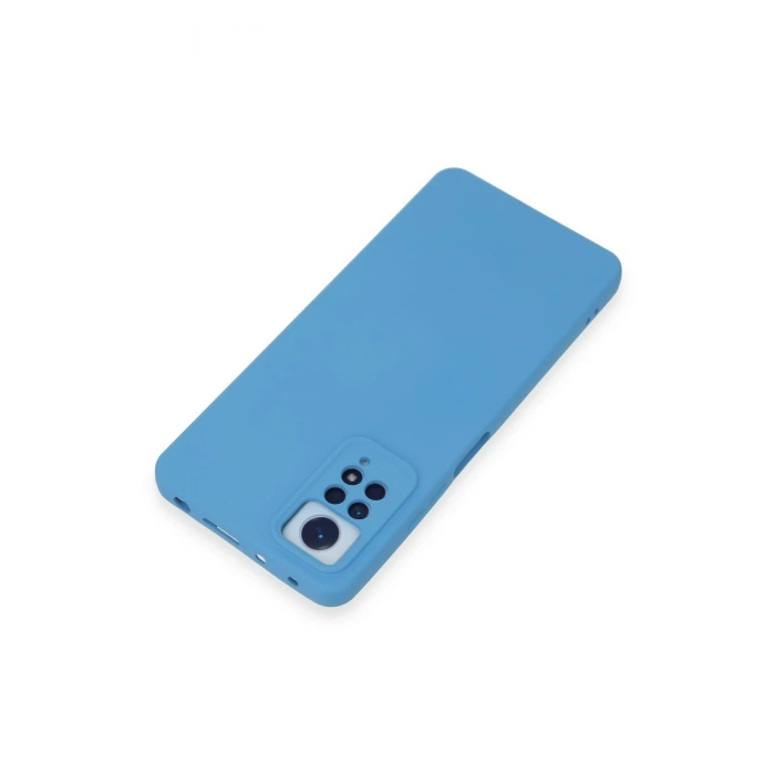 Mey İthalat®   Redmi Note 12 Pro 4G Kılıf Nano içi Kadife Silikon - Mavi