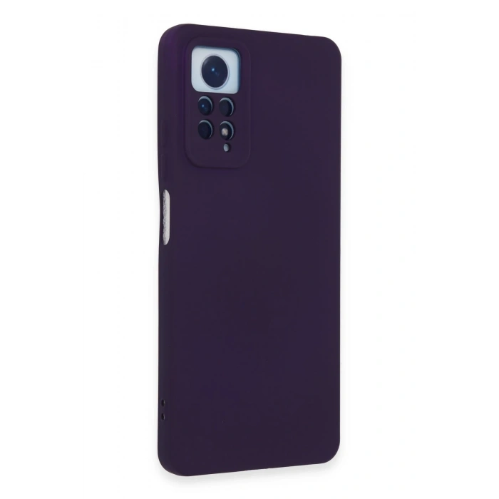 Mey İthalat®   Redmi Note 12 Pro 4G Kılıf Nano içi Kadife Silikon - Mor