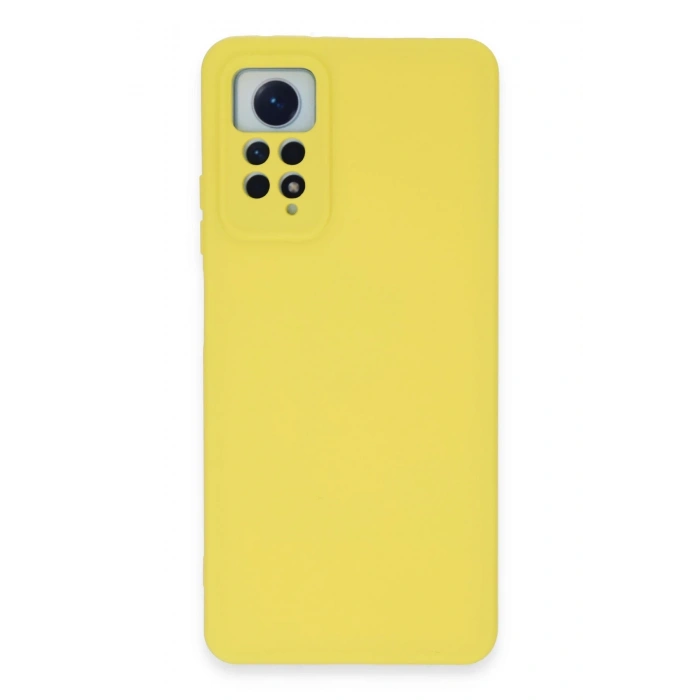 Mey İthalat®   Redmi Note 12 Pro 4G Kılıf Nano içi Kadife Silikon - Sarı