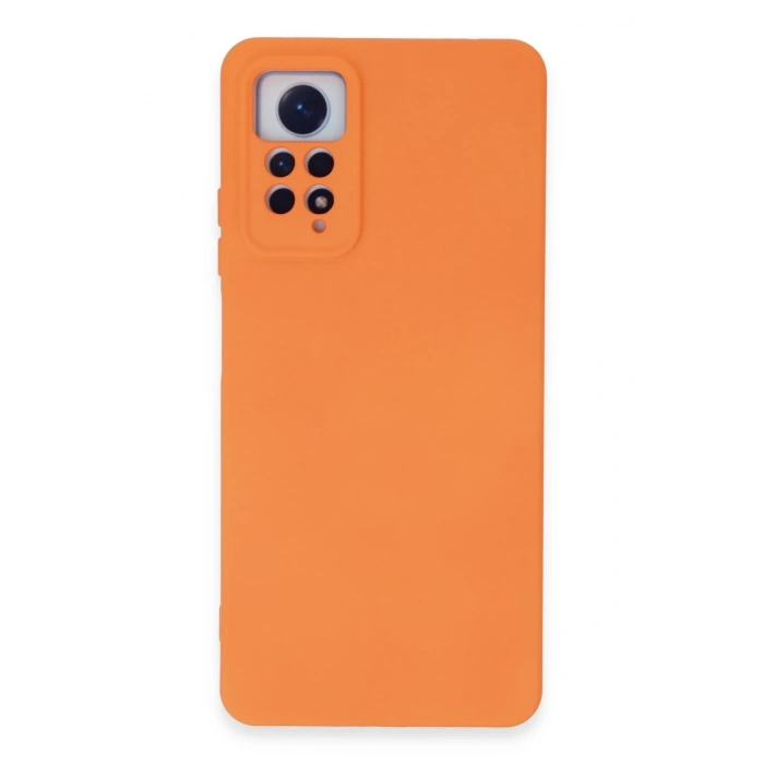 Mey İthalat®   Redmi Note 12 Pro 4G Kılıf Nano içi Kadife Silikon - Turuncu