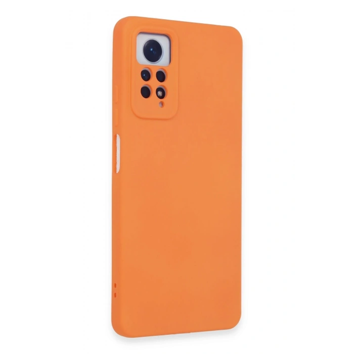 Mey İthalat®   Redmi Note 12 Pro 4G Kılıf Nano içi Kadife Silikon - Turuncu
