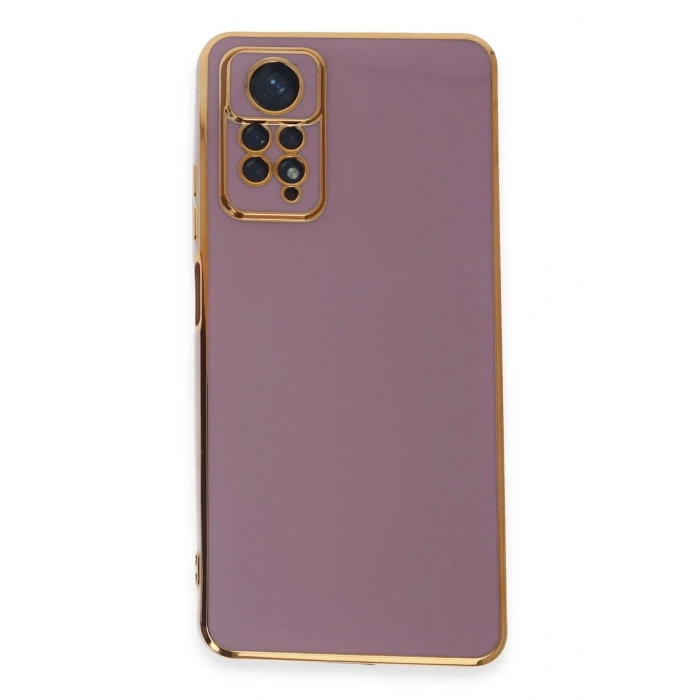 Mey İthalat®   Redmi Note 12 Pro 4G Kılıf Volet Silikon - Mor