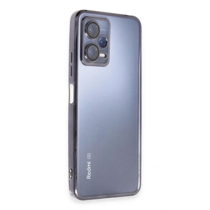 Mey İthalat®   Redmi Note 12 Pro 5G Kılıf  Lensli Silikon - Siyah