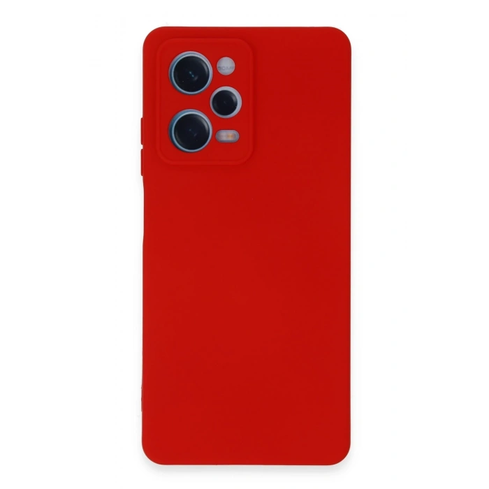 Mey İthalat®   Redmi Note 12 Pro 5G Kılıf Nano içi Kadife Silikon - Kırmızı
