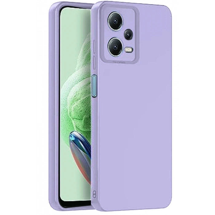 Mey İthalat®   Redmi Note 12 Pro 5G Kılıf Nano içi Kadife Silikon - Lila