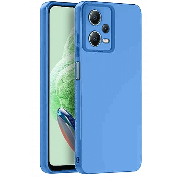 Mey İthalat®   Redmi Note 12 Pro 5G Kılıf Nano içi Kadife Silikon - Mavi