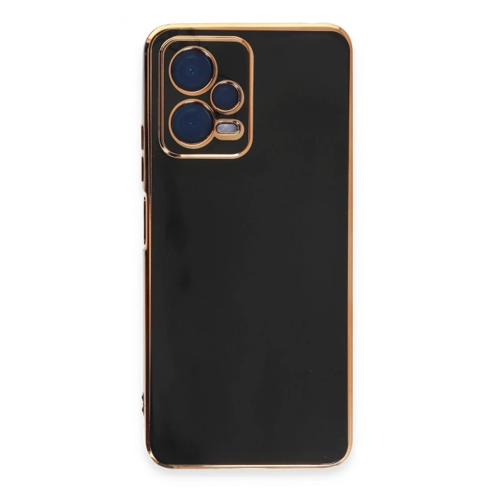 Mey İthalat®   Redmi Note 12 Pro 5G Kılıf Volet Silikon - Siyah