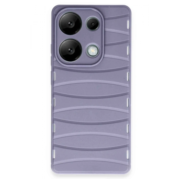 Mey İthalat®   Redmi Note 13 Pro 4G Kılıf Bibercas Silikon Kapak - Lila