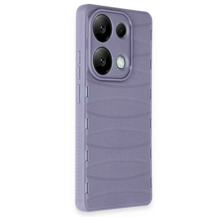 Mey İthalat®   Redmi Note 13 Pro 4G Kılıf Bibercas Silikon Kapak - Lila