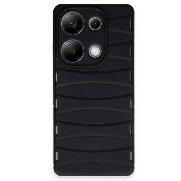 Mey İthalat®   Redmi Note 13 Pro 4G Kılıf Bibercas Silikon Kapak - Siyah